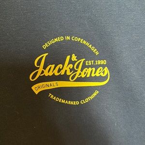 Jack & Jones - Navy Graphic Crew Neck Sweatshirt